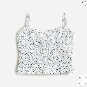 J Crew cinched waist crop top